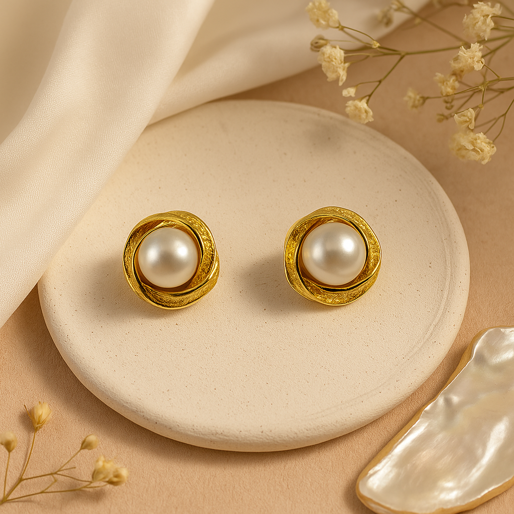 Pearl Stud Earrings