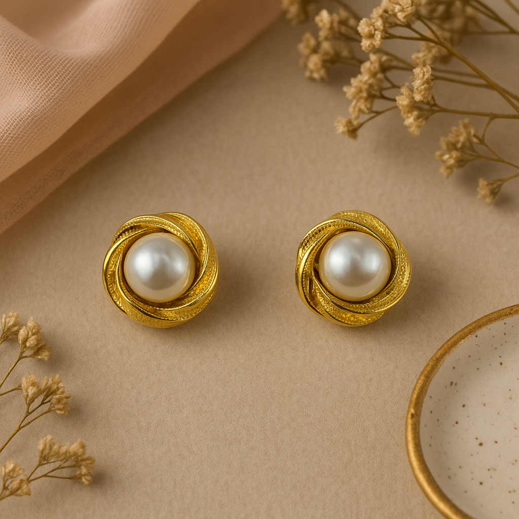 Pearl Stud Earrings