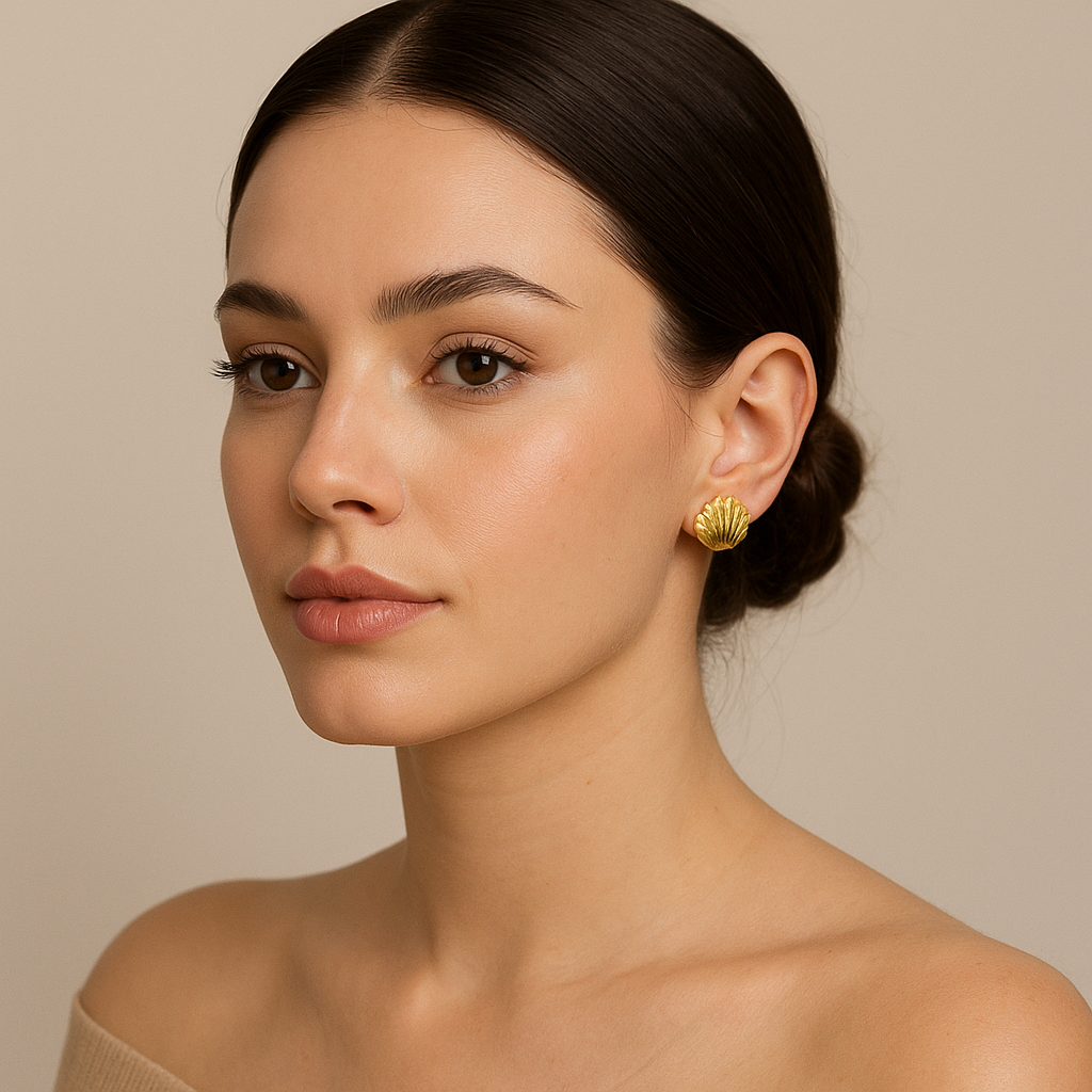 Gold Shell Earrings