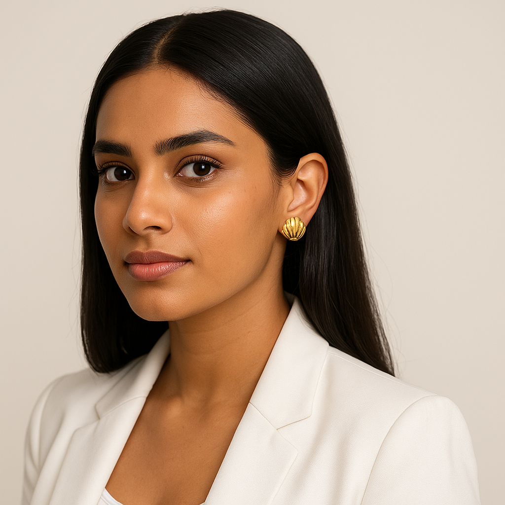 Gold Shell Earrings