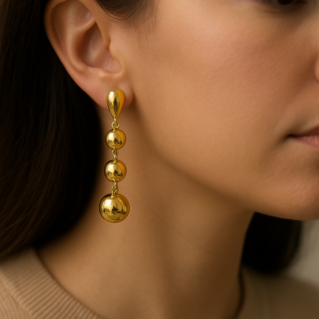 Gold drop earrings
