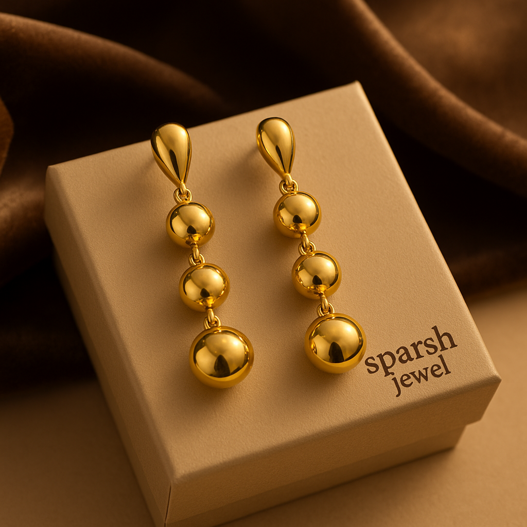 Gold drop earrings
