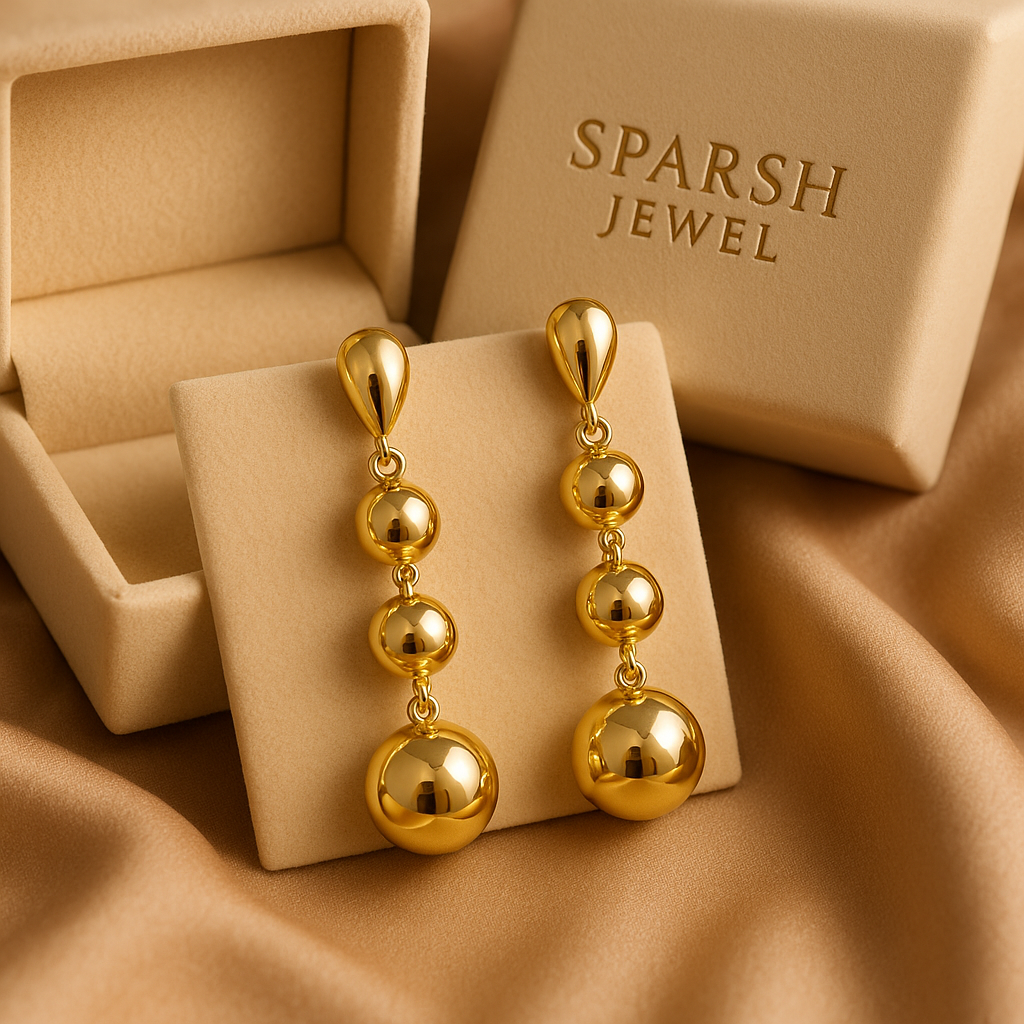 Gold drop earrings