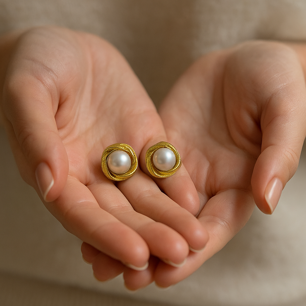 Pearl Stud Earrings