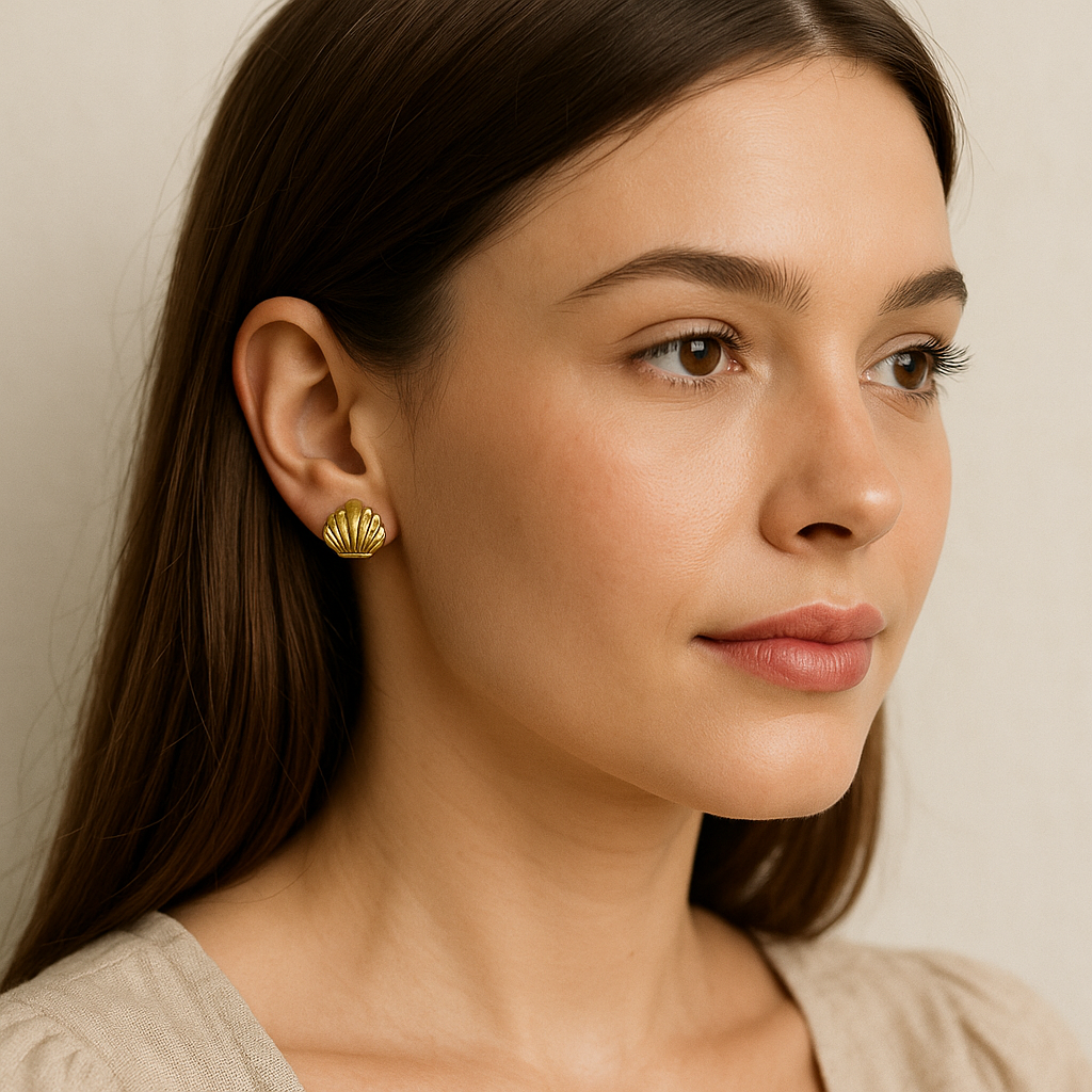 Gold Shell Earrings