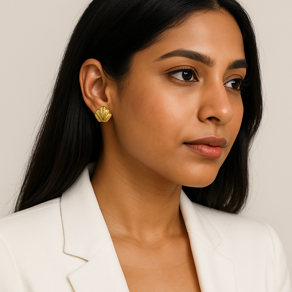Gold Shell Earrings