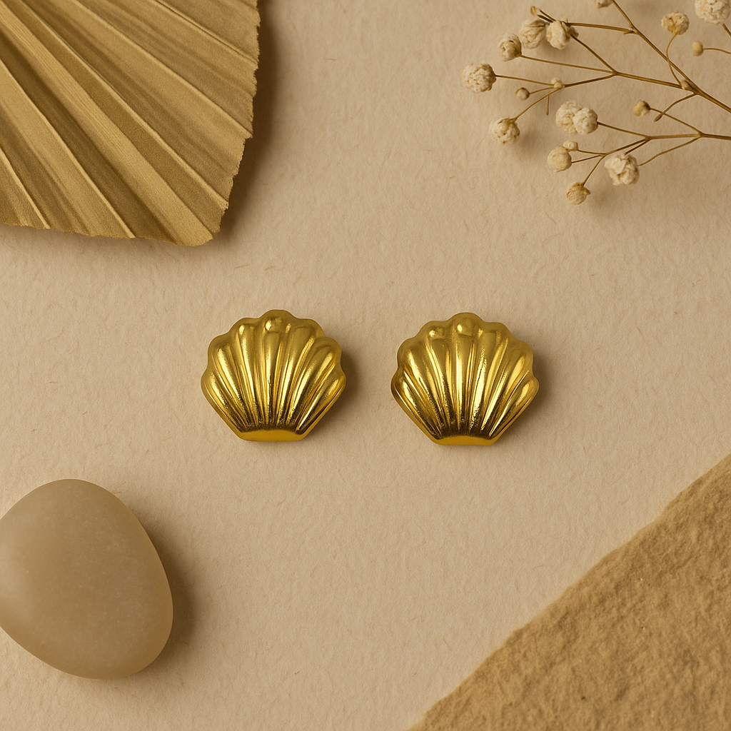 Gold Shell Earrings