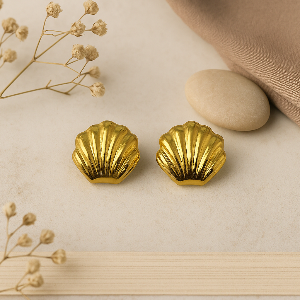 Gold Shell Earrings