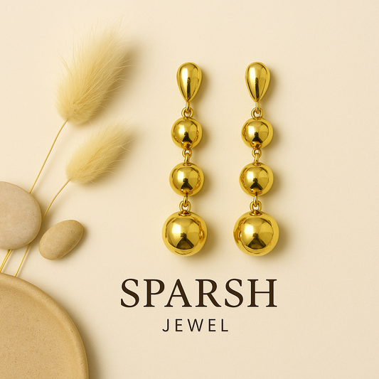 Gold drop earrings